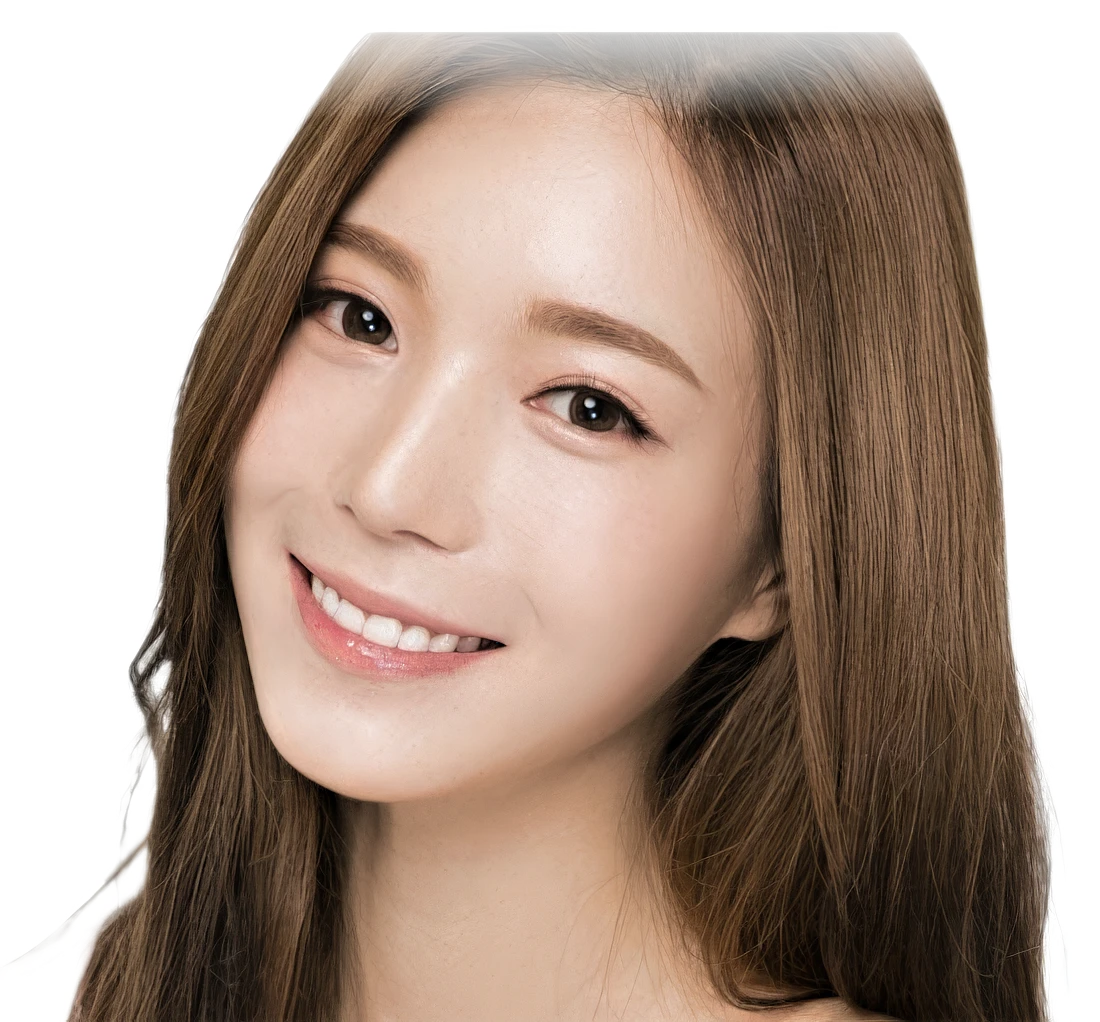 미소 짓는 여성 모델